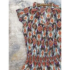 Earthbound Trading Co Boho Dress Womens Small Tribal Festival